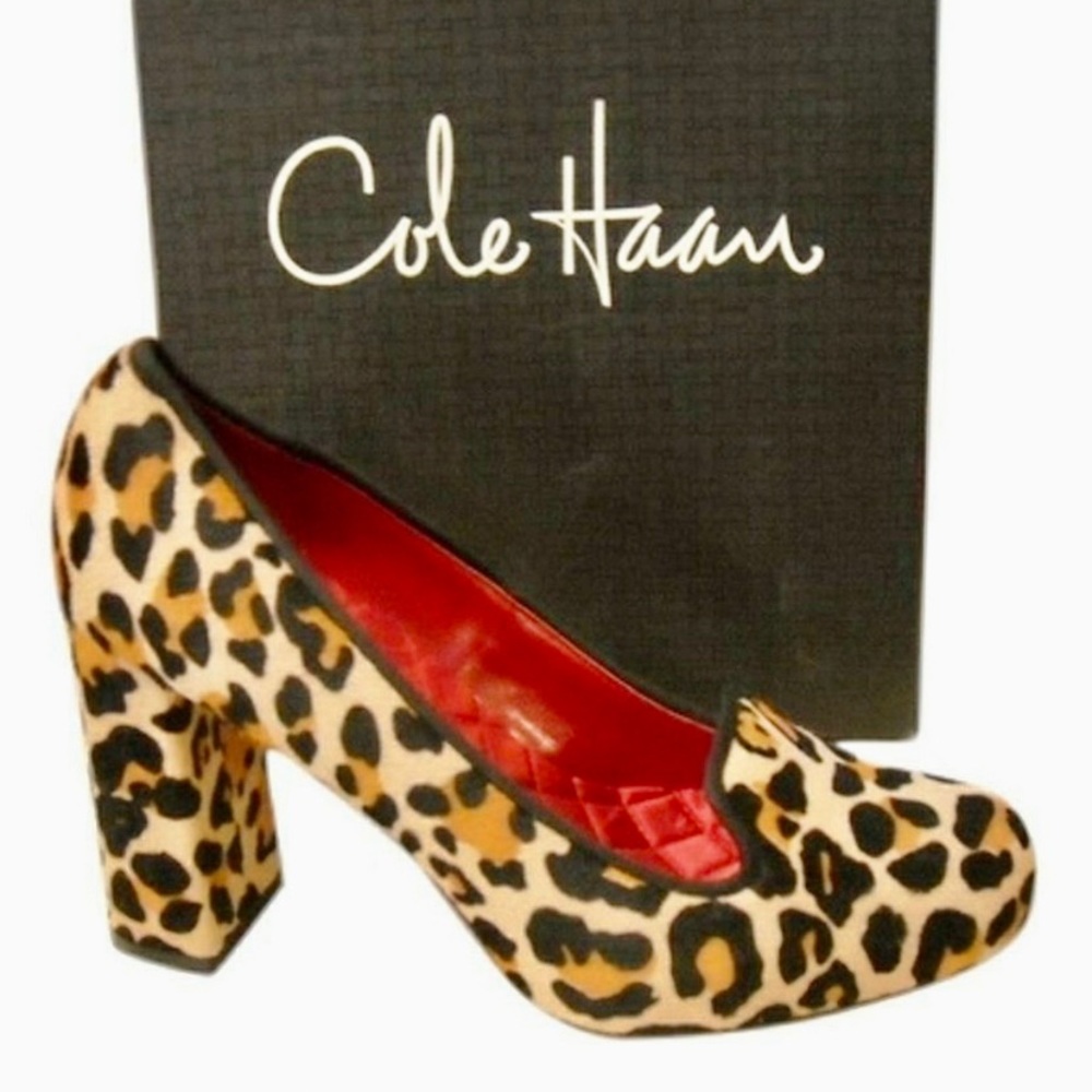 Cole Haan Calf hair Leopard print pumps